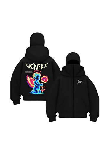Touz Moda Balaclava Angel Series Printed Ninja Hoodie Sweatshirt