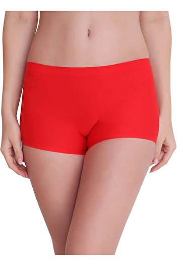 Glamroot Women's Ice Silk Seamless Boyshort Panty, Free Size