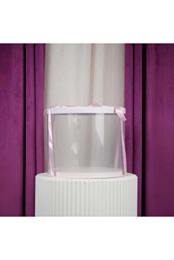 Gifts World Cake and Gift Boxes Round Transparent Pink Medium 11