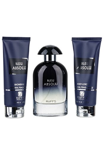 Riffs Gift Set Bleu Absolu, Riiffs, Men Eau de Parfum, 100ml, Body Lotion, 100 ml + Shower Gel