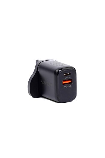 MARAKOKO 38W charger head. Dual-port charger (Type-C charger & USB plug). Fast and safe charging capsule.