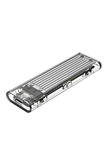 Other Kieszeń obudowa na dysk TCM2-C3 M.2 NVME na USB-C 10Gb/s - szaro-przezroczysta