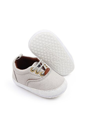 BebeNou Grey Baby Shoes with Laces chd2759-5-va18