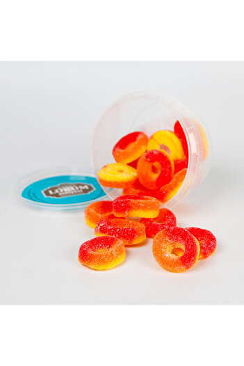 Lokum Atölyesi Peach Flavored Soft Candy (Ring Shaped) 120 g