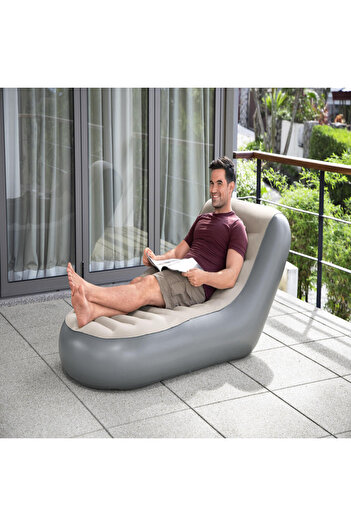 TSUMAB Bestway Inflatable Lounge Chair – Portable Relax Chair with Flocked Surface