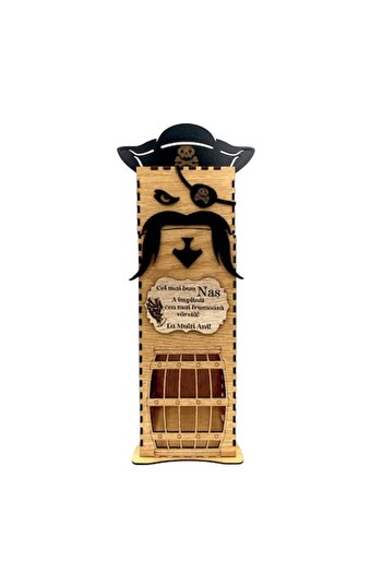 OEM Pirate Whiskey Box, personalized gift with name and message "Best Nose", brown, 33x10x10cm