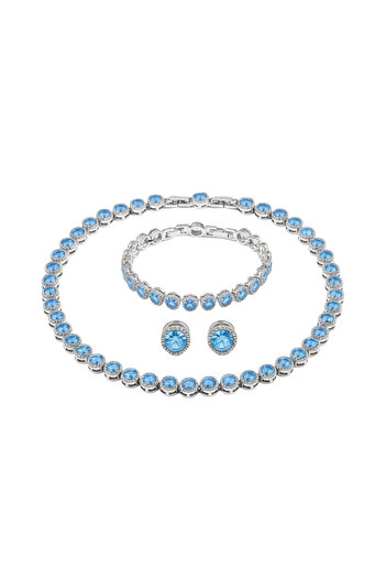 Briliance Divine BlueSky Necklace Bracelet Earrings Jewelry Set