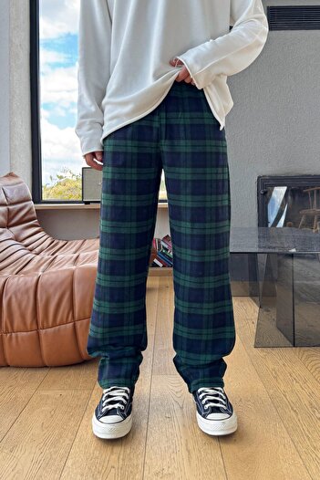 Flaw Wear Plaid Pattern Sweatpants