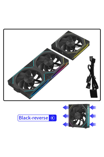 Choice A-RGB As Show Reverse Black 3in1 Coolcirc 120mm Modular Wireless Splicing 12CM PC Case Cooling Fan A