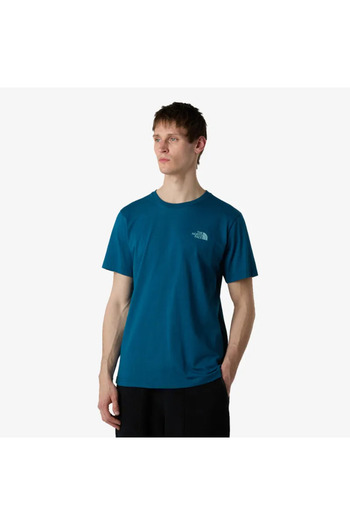 THE NORTH FACE Men's blue Vertical Tee