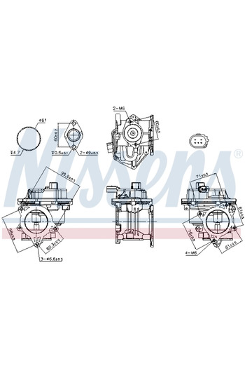 Nissens EGR valve AUDI A3 (8P1) 2006-2012