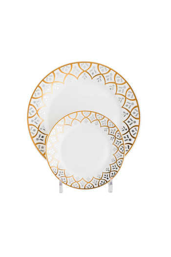 BASURRAH 18-Piece Porcelain Dinner Set - 4 Persons