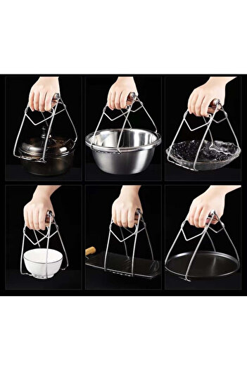 vivimall Gray non-slip stainless steel kitchen clamp | KitchenSmart