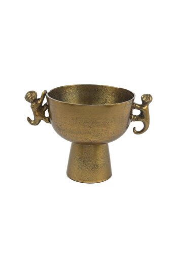 Mikasa Moor Antique Metal Gold Figured Decor Bowl 35X24Cm