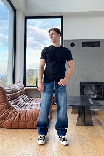 Flaw Wear Çizgili Baggy Jean