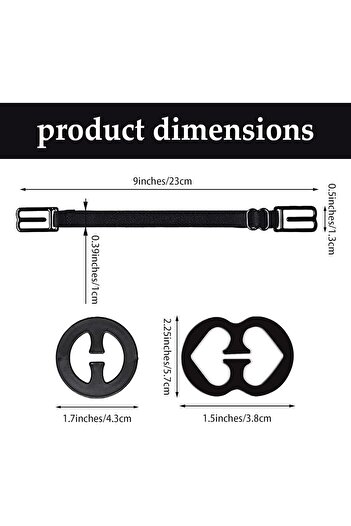Generic TNTAIAHL 9PCS Adjustable Anti-Slip Bra Strap Clips for Back, Bra Strap Holders Bra Connector Clip fo