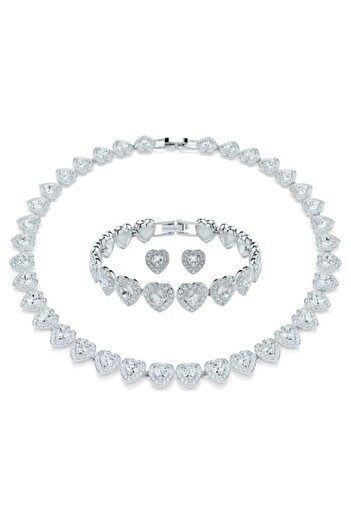 Briliance Angelic Crystal Hearts Jewelry Set