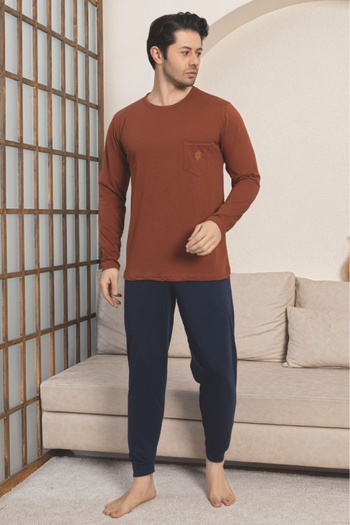 embody Men's penye cotton long pyjamas