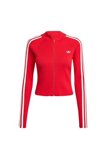 adidas Women's Red Jacket Slim Knit Tt Jy2598