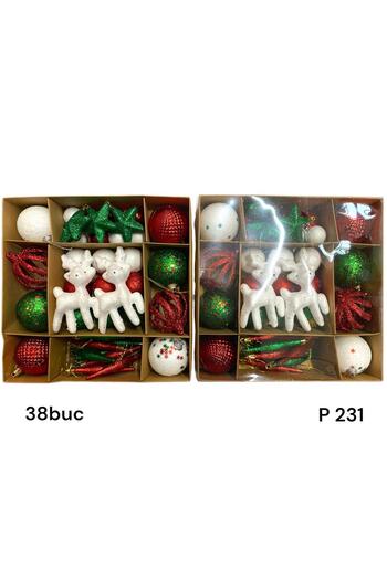 KIERA Set of 38 Christmas Baubles