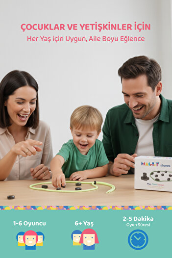 Magly Stones Magnetic Stone Game – 24 Piece Magnetic Chess Set for Kids and Adults