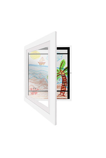 vivimall Wooden Photo Frame, With Storage Space, For A 4 Drawings And Paintings, Secured Glass, Mdf Frame