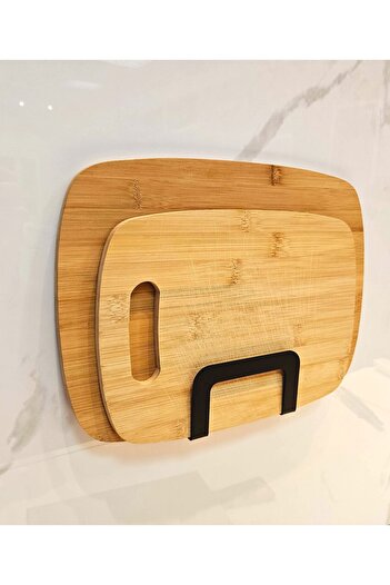VENON Black Cutting Board Hanger Metal In-Cabinet Pot Lid Holder Hanger Durable 6X12X4 cm