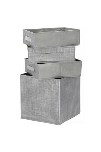 SERSIMO Drawer-type closet organizer with 3 drawers, Sersimo, textile, gray