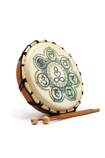 OEM Chakra Shamanic Drum with One Stick - 25cm