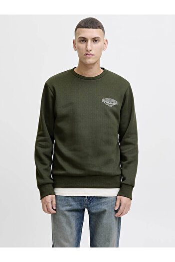 Jack & Jones Jjmakoto Khaki Men's Sweatshirt 12278601