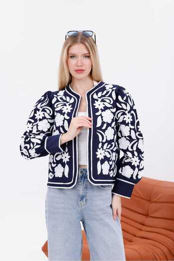 Pulli Collection Μπουφάν με επένδυση με σχέδιο κεντήματος