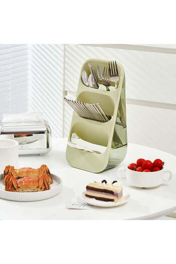 vivimall Cutlery organizer 3 compartments | CookMate