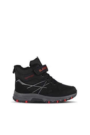 Slazenger Χειμερινές αδιάβροχες παιδικές μπότες με κορδόνια Μαύρο Κόκκινο