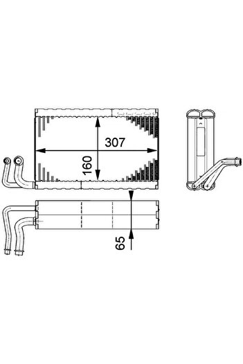 MAHLE Evaporator aer conditionat BMW 6 Cabriolet (E64) 2004-2010