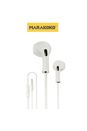 MARAKOKO Wired headphones with an AUX port (nail). Wired headphones with clear, high-quality sound. Wired headphones with a built-in microphone for clear, pure sound.