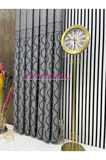 PERDECITY Bohemian Style Fringed Silver Panel Background Curtain 1X3 Frequent Pleats Suitable for Any Room