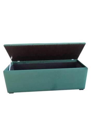 OEM Chesterfield Upholstered Bench with Storage Space, Velvet, Emerald Green, 104x36x40 cm