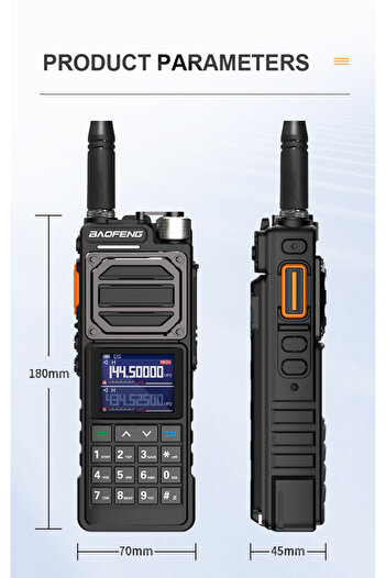 BAOFENG UV-25A PORTABLE RTX 10 WATT Tri Band 136-174 and 220-260 400-520MHz