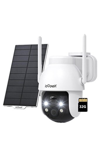OEM Camera de supraveghere solara WI- FI pe bateri pentru exterior ieGeek 2K 3MP HD 360° WLAN 2.4GHz cu