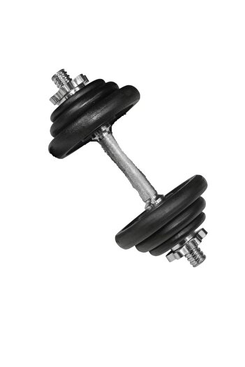TSUMAB 10KG Adjustable Cast Iron Dumbbell and Barbell Set with Carry Case