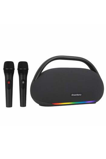 Generic Smartbarry M93 High-Power Wireless Bluetooth Speaker with RGB Lighting and Two Wireless Karaoke Micr