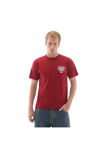 Vans 000Pc0Brd1-R Scratched Records Ss Men's T-Shirt Red