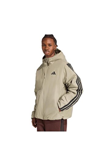 adidas Jm4041-E Ess 3S Ins Hd J Men's Khaki Jacket