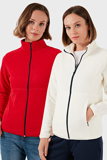 Lela Slim Fit Anti-Pilling Non-Pilling Zippered 2-Pack Fleece Cardigan Cardigan 5907012S2