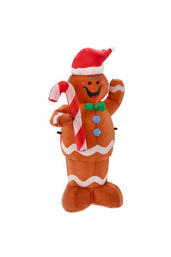 Selgot Inflatable gingerbread man figurine, 150 cm, LED lighting