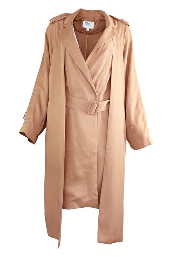 Vero Moda Quinn Caramel Coat - L, Brown, Lyocell 100%