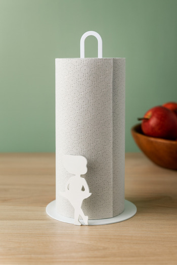 VENON White Girl Model Metal Towel Napkin Holder - Paper Towel Holder - Tabletop Napkin Holder Roll Towel Holder