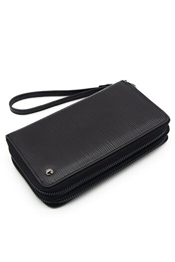 Cacharel Black A.Shell Leather Unisex Wallet 3369B7K