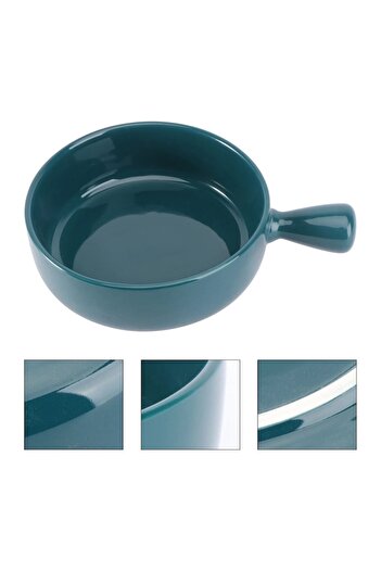 OEM Ceramic salad bowl set, dark blue, 20x15x5.5cm