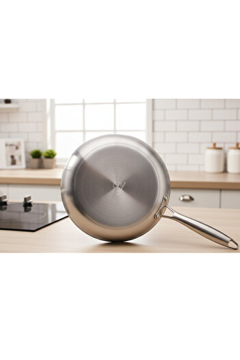 ALSAIF KITCHEN 24cm Professional Stainless Steel Frying Pan - The Ultimate Daily Essential
